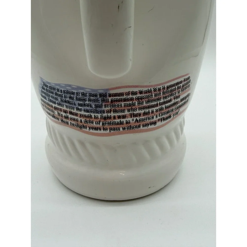 Altenmunster Brauer Bier WWII America's Greatest Generation Ceramic Stein 12